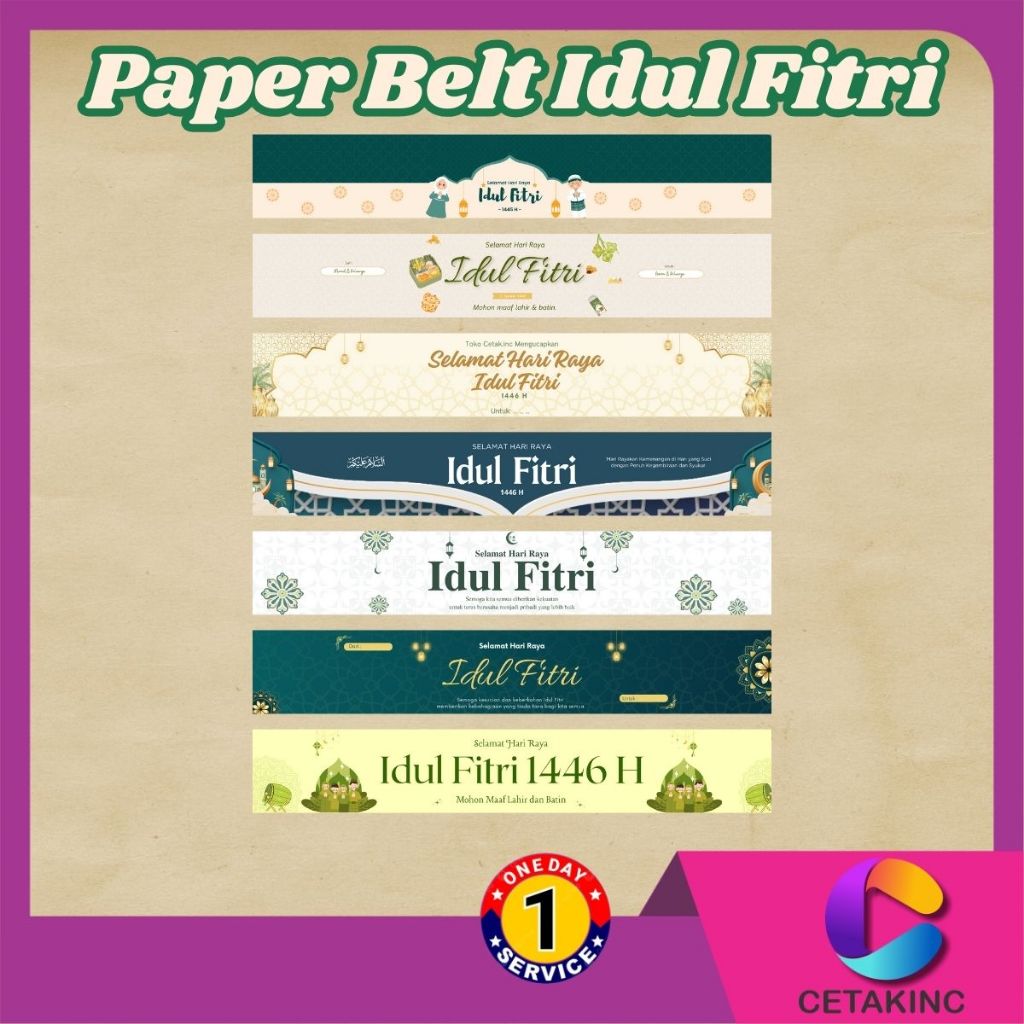 

Paper Belt Lebaran Idul Fitri Sabuk Kertas Panjang Parcel Toples