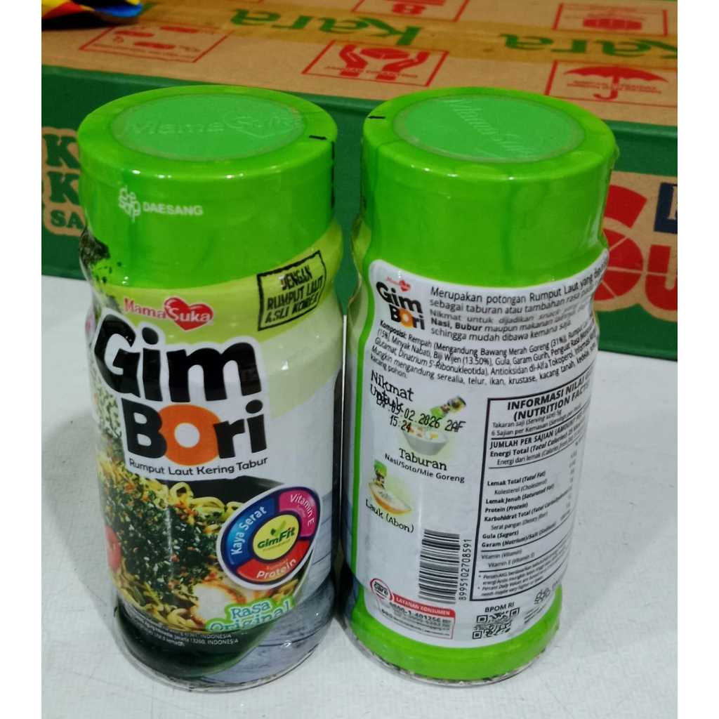 

Gim Bori Rumput Laut Kering Tabur 30 GR