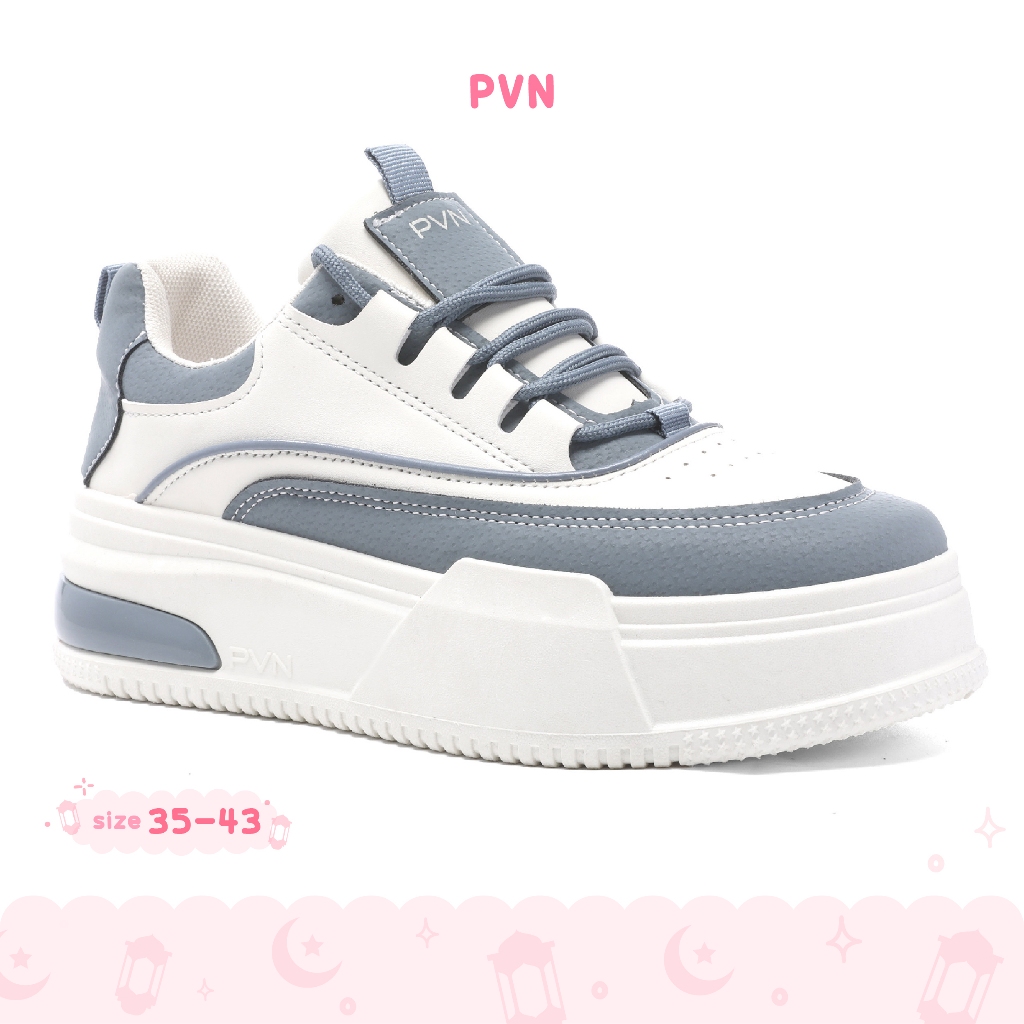 PVN Jeno Sepatu Sneakers Wanita Sport Shoes Biru Blue 438