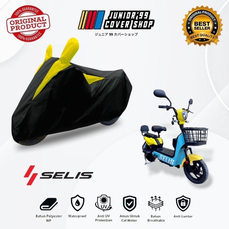 Sarung Penutup Sepeda Listrik SELIS Nuri, Murai, Mino, Mandalika | Bahan Polyester Waterproof