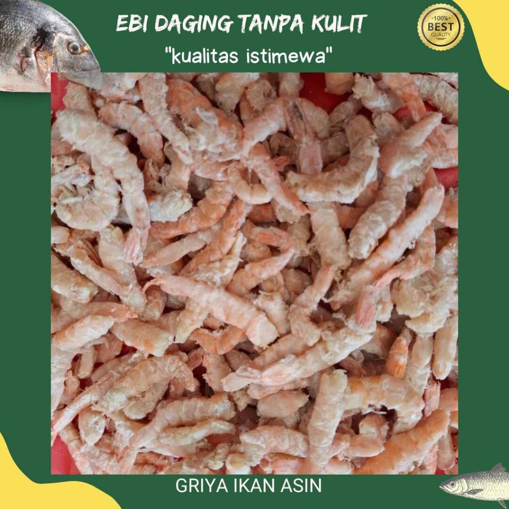 

Ebi daging / Ebi Udang Kering Tanpa Kulit / Ebi kering kupas termurah