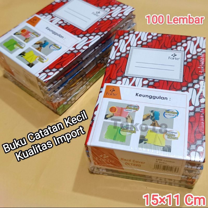 

1 Pak Isi 5 Buku Catatan Kecil Oktavo 100 Lembar Forte