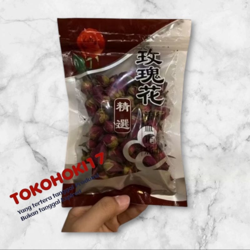 

Mei gui hua 玫瑰花 50gr / bunga mawar /rose flower/ teh mawar