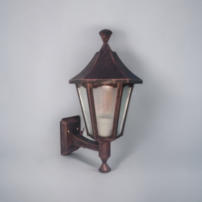 COD Lampu hias dinding moderen tema klasik warna merah tembaga motif keren banyak di pakai di pagar 