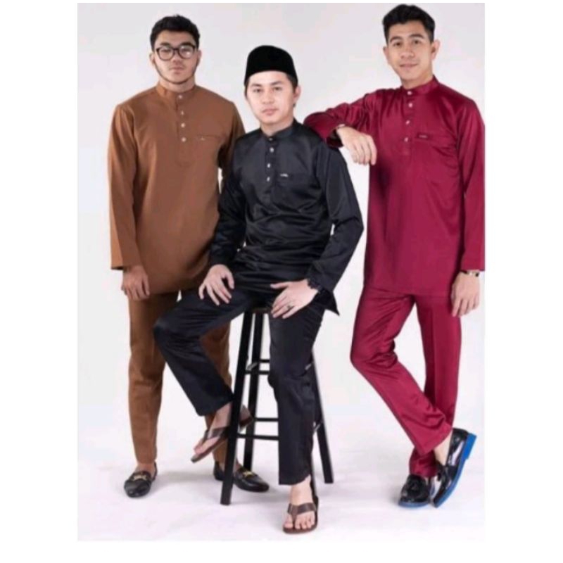 SATU STELL BAJU TELUK BELANGA PRIA baju Melayu pria baju Malaysia baju kurung Melayu pria