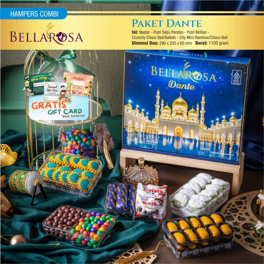 

TERBARU PAKET DANTE SERIES KUE LEBARAN BELLAROSA / PARCEL HAMPERS LEBARAN KUE LENGKAP