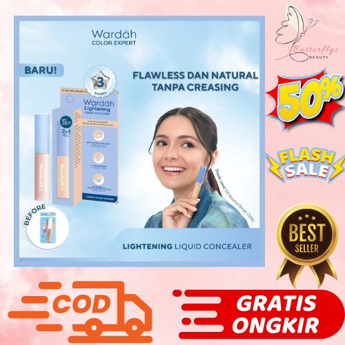 Butterflys - Wardah Lightening Liquid Concealer 7gr/Wardah Concealer/Lightening Liquid Concealer War