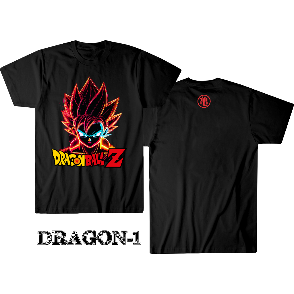 Kaos Dragon Ball Z DRAGON-1 Baju Kaos Distro - Tshirt Sablon Unisex Black White
