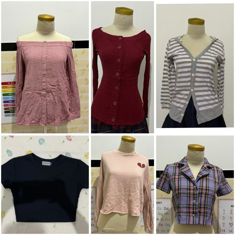 ATASAN WANITA HARGA MULAI 7k-50k KAOS/KEMEJA/SWEATER/TSHIRT/TOP ADA BRAND&BKK
