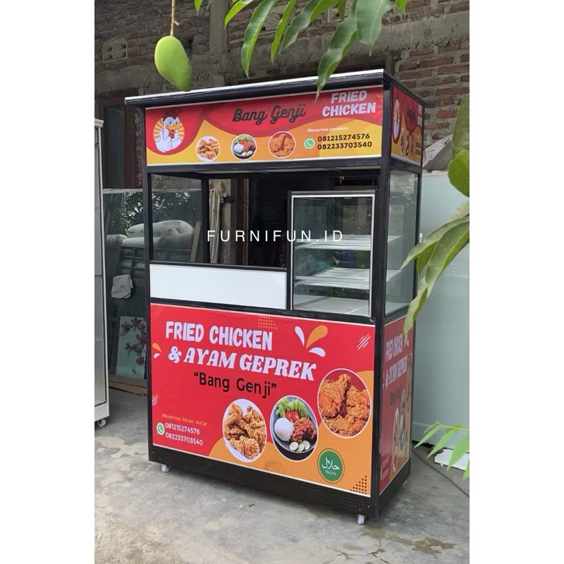 Gerobak Fried Chicken / Gerobak Geprek Aluminium
