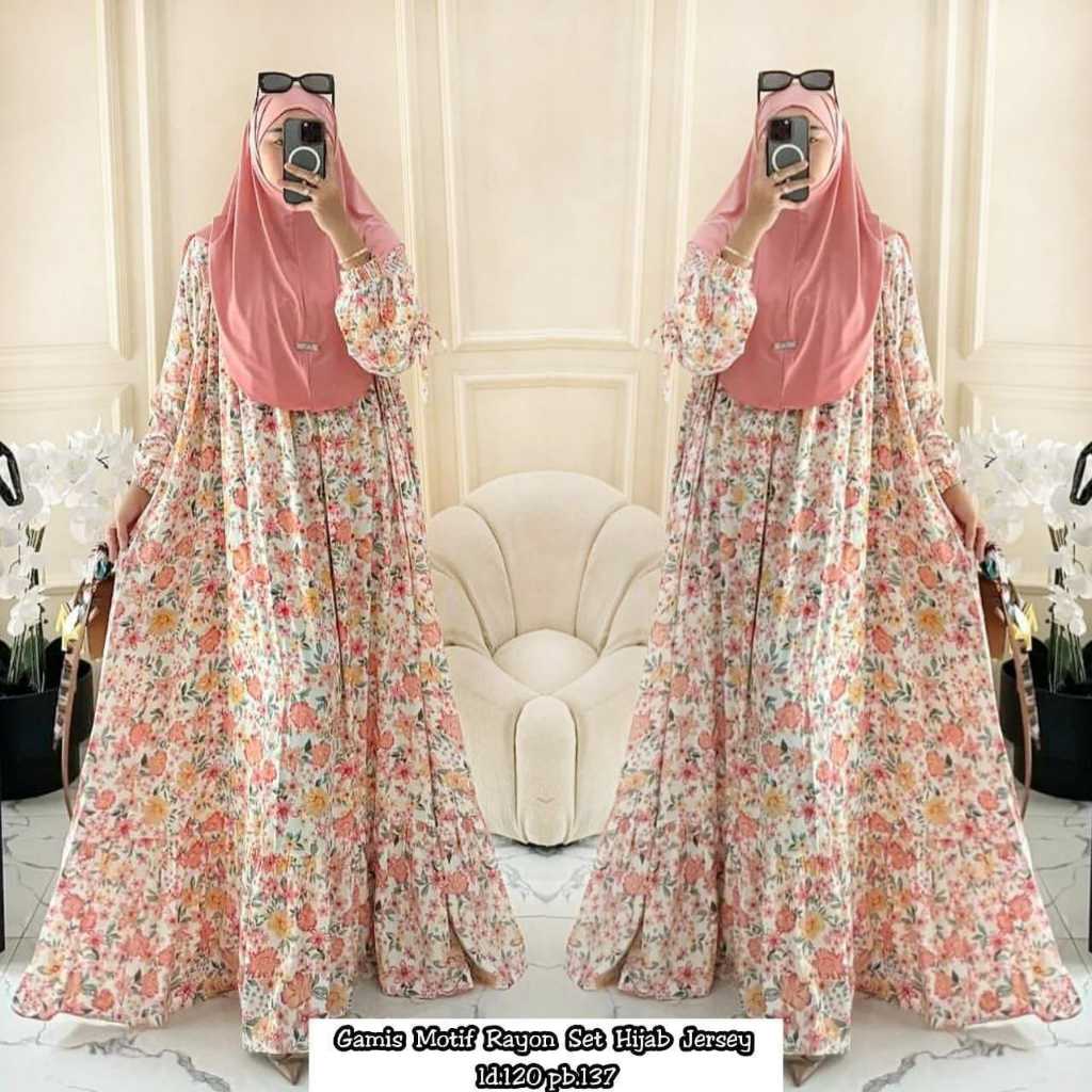 LAVANYA SET BERGO PREMIUM GAMIS RAYON DIAMOND SET HIJAB JERSEY BUSUI MAYUNG VIRAL PREMIUM JUMBO LD 1