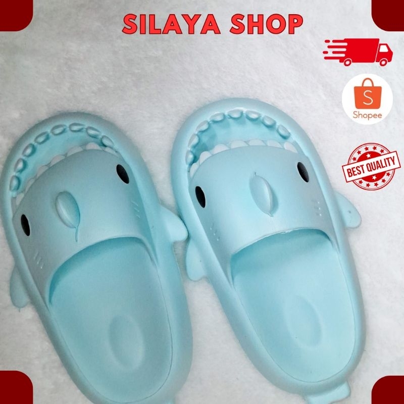 Sandal Anak Sandal Hiu Sandal Shark Unisex Sandal Karet Karakter Sandal Anak Hiu