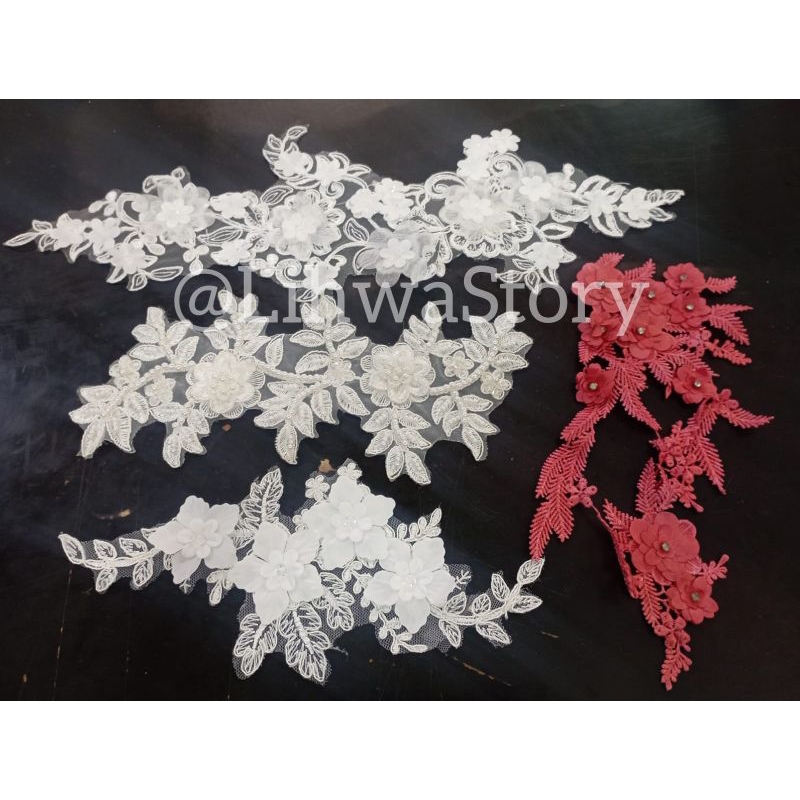 1 PC - RENDA BRUKAT/RENDA TEMPEL/RENDA HIASAN BAJU