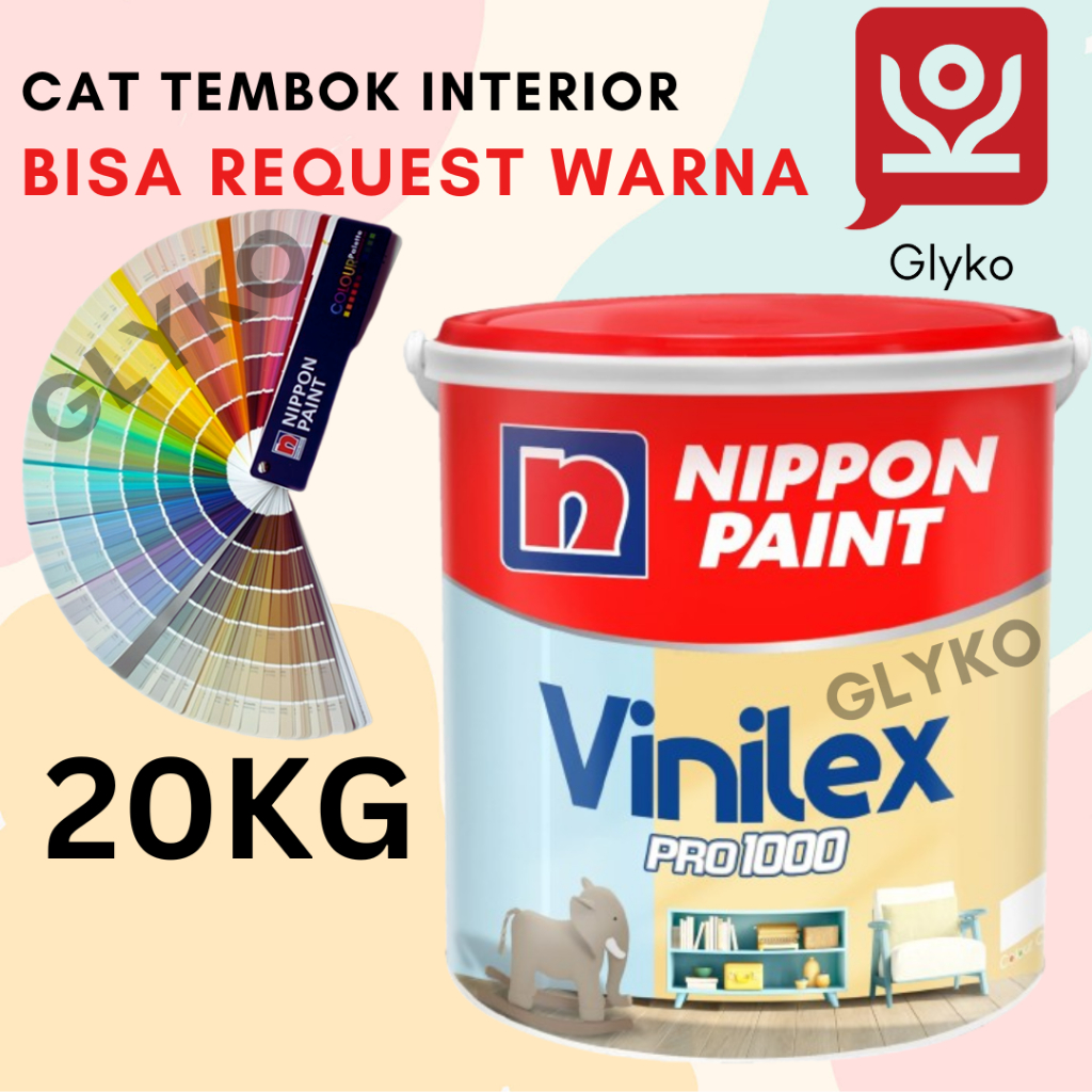CAT TEMBOK INTERIOR NIPPON PAINT VINILEX PRO 20 KG / 1 PAIL / CUSTOM WARNA TINTING / CAT DINDING