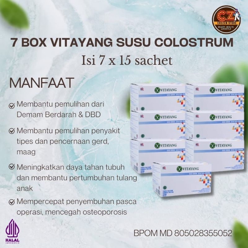 

7 Box Vitayang Susu Skim Bubuk Colostrum Imun Tubuh Cegah DBD Asli Original Best Seller