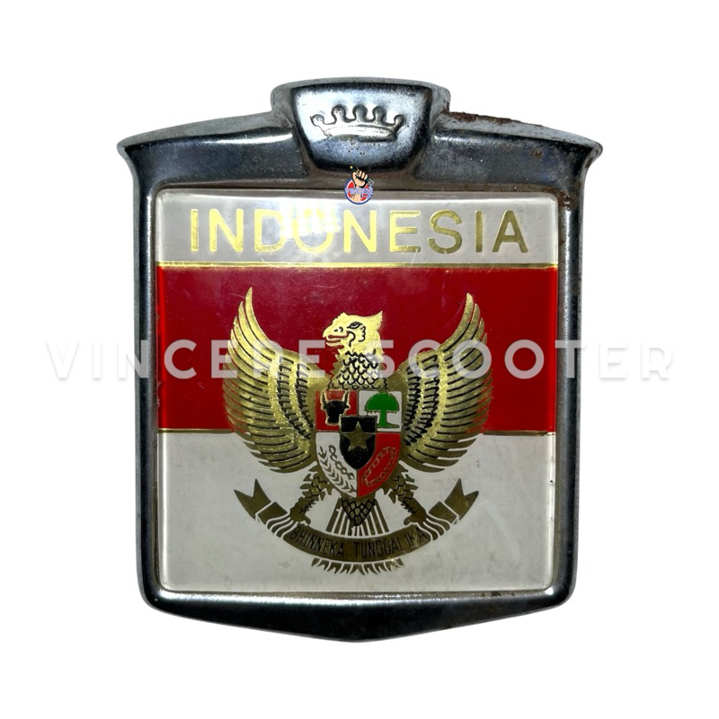 Renamel Emblem Badge Logo Garuda Indonesia Vespa VGLA/B Kongo T4 Mobil
