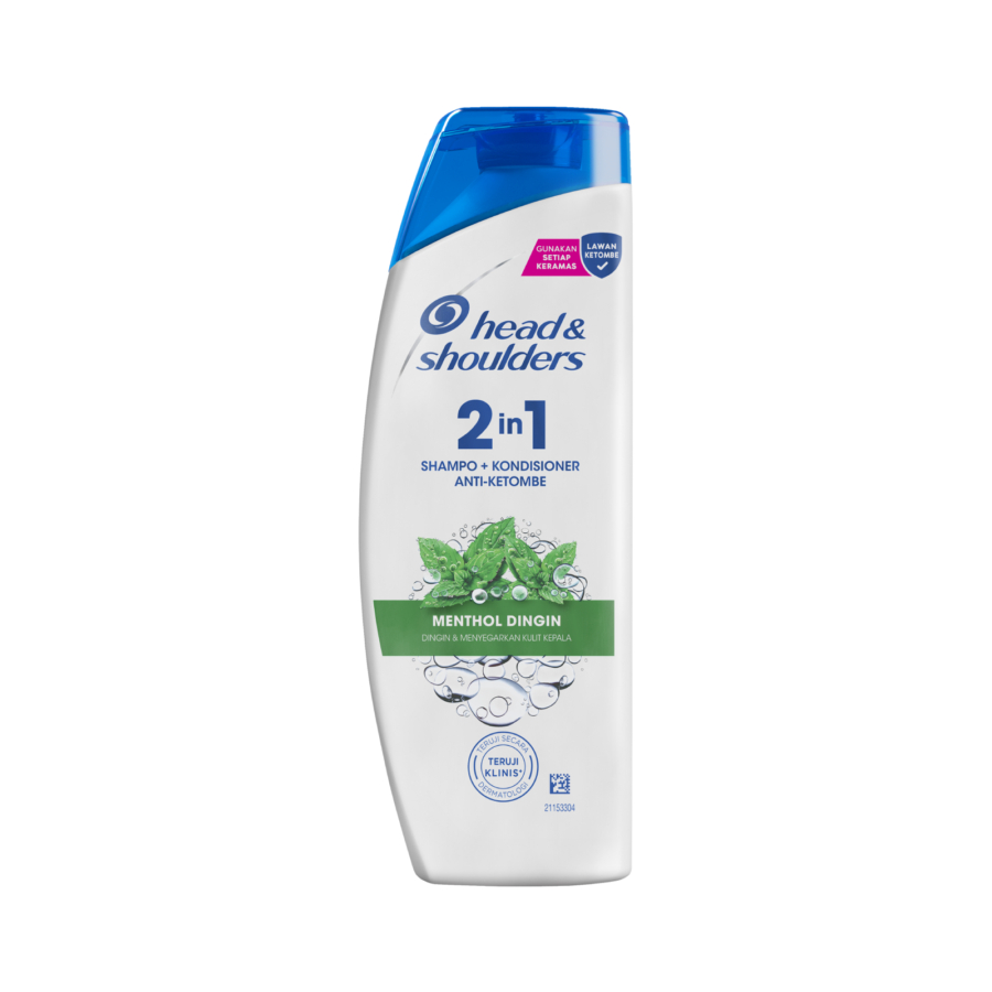 Head and shoulders 2in1 shampo dan conditioner menthol dingin / selembut sutra 160 ml