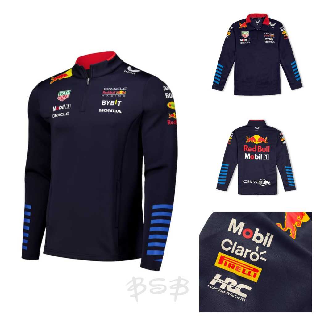 Red Bull Racing 2024 Team Quarter Zip Jacket formula one 1 f1 Jaket Redbull navy