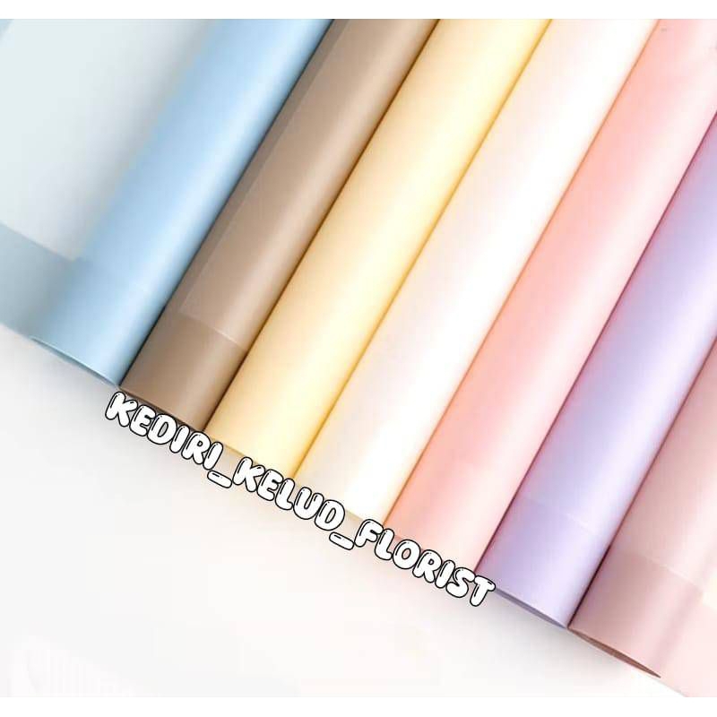 

Kertas Buket Bunga Skirt Jelly Film Transparan FREE PACKING Paper Wrapping Flower Kertas Kado Glossy Border Macarons BigList Kertas Cellophane Transparan List Frame Tebal