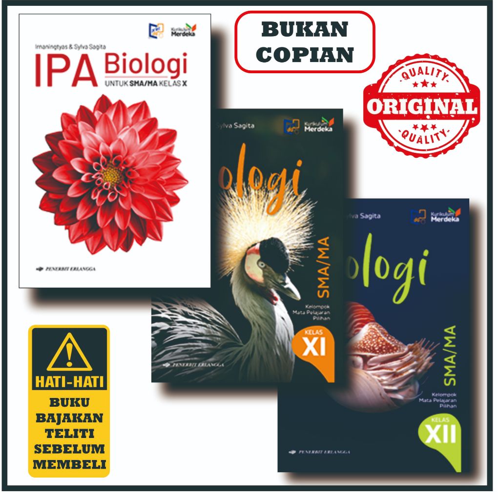 Buku IPA Biologi Kurikulum Merdeka SMA Kelas 10 - 12 - Erlangga / Irnaningtyas