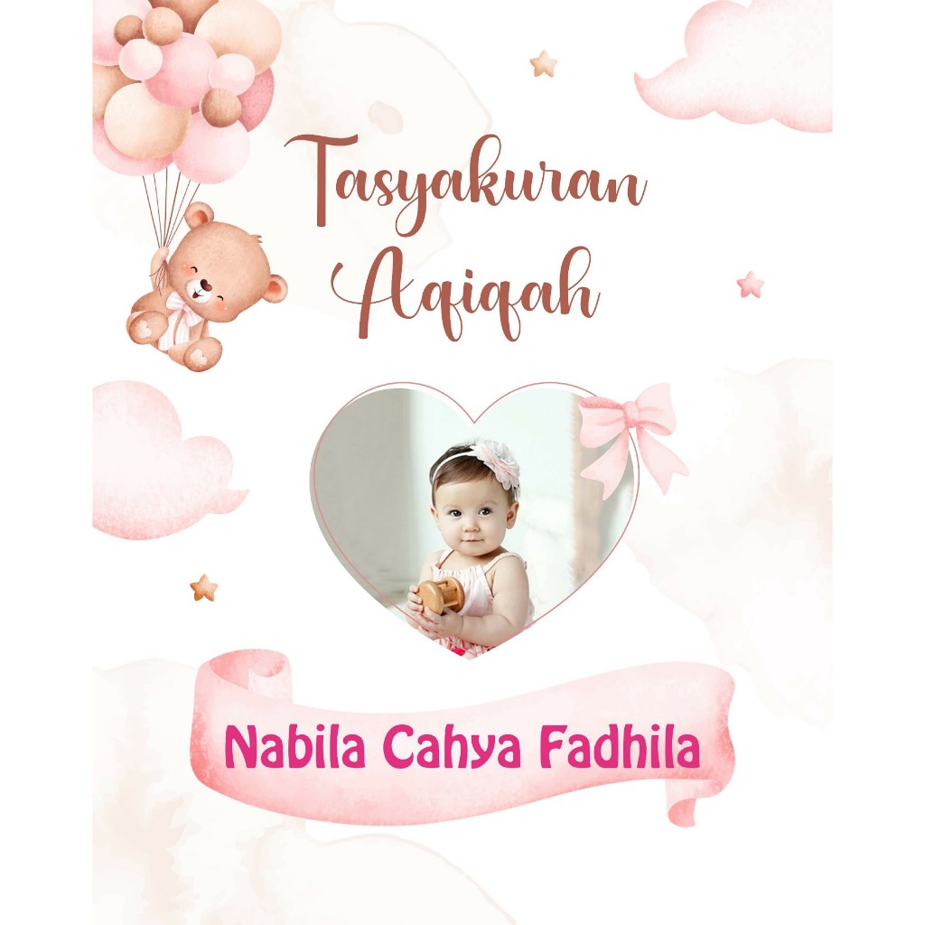 UNDANGAN AQIQAH / UNDANGAN TASYAKURAN AQIQAH / UNDANGAN DIGITAL TASMIYAH AQIQAH 15