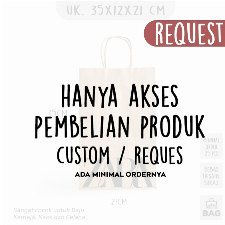 

(CUSTOME) Paper Bag Kado CUSTOM SIZE / DESAIN / Papper Bag Coklat Bebas Desain ALL SIZE / Paperbag Polos Coklat Bebas Reques
