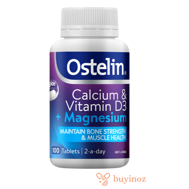 Ostelin Calcium & Vitamin D3 + MAGNESIUM Tablets 100 pack HALAL