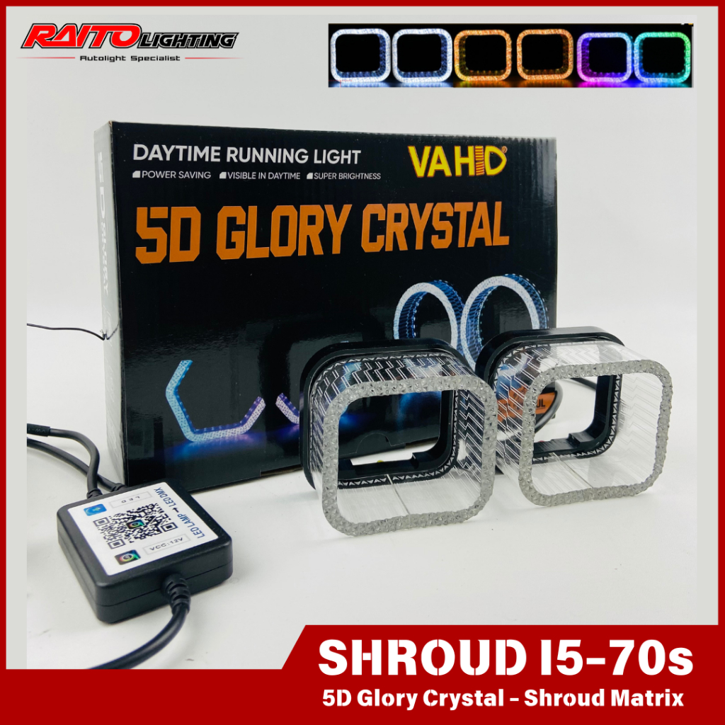 VAHID Shroud 5D Glory Crystal I5-70s untuk Biled Matrix 1.5 inch | PREMIUM Shroud 5D RGB Matrix 210 