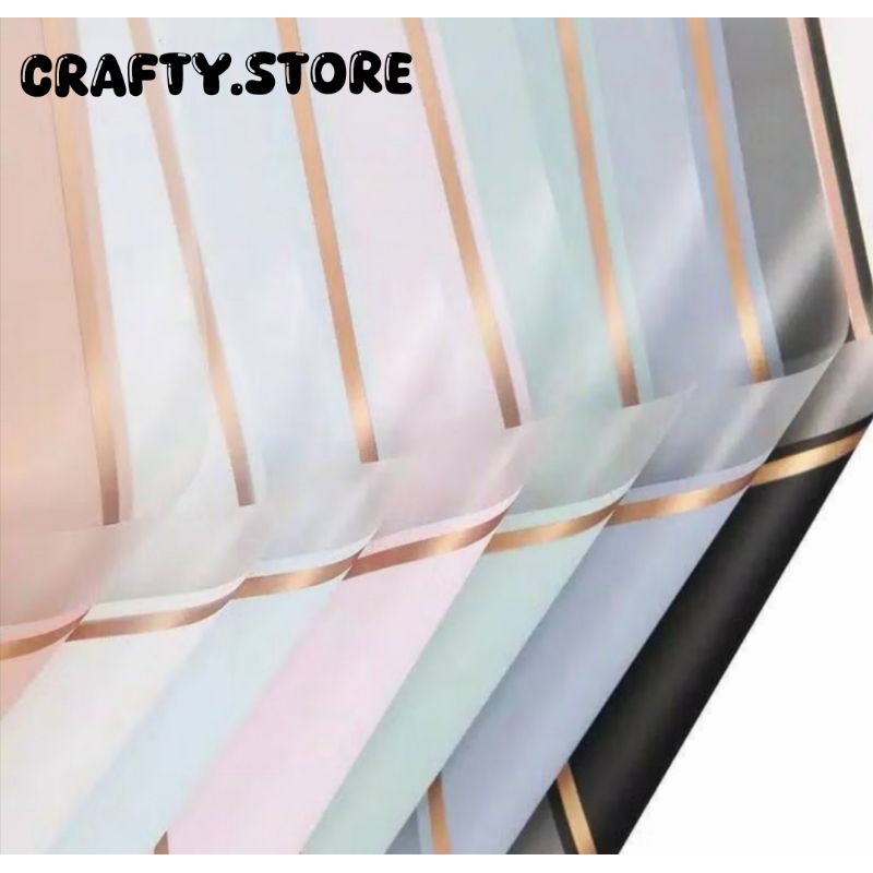 

Transtulents Frame Gold waterproof Per lebar kertas buket motif list transparan