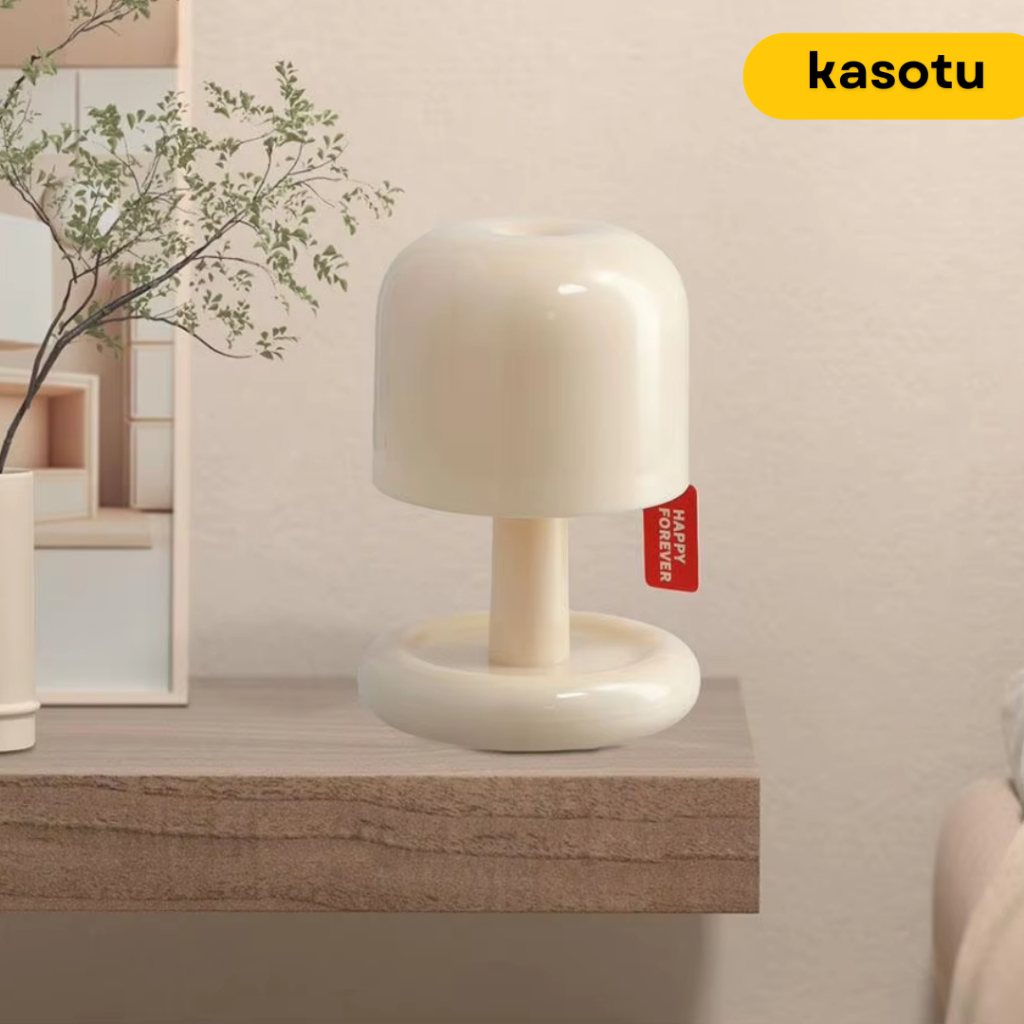 Lampu Hiasan Led Kamar Tidur Aesthetic Tanpa di Colok USB Jamur Cewek Cowok Warm White 0.2W