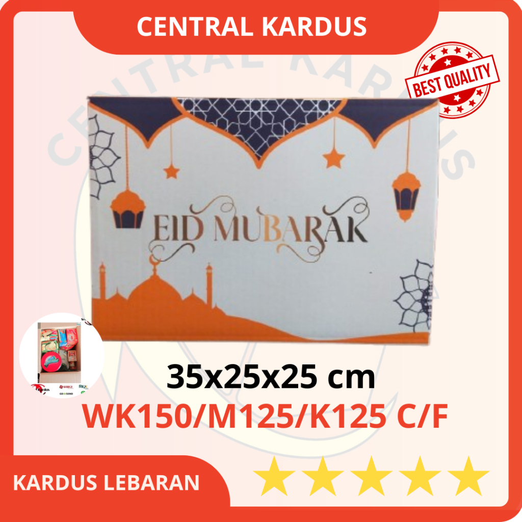 

BOX LEBARAN STANDAR | KARDUS HAMPRES LEBARAN | PACKING KARDUS BOX LEBARAN UKURAN 35x25x25 ( HARGA 1 PCS ) Kardus box packing lebaran