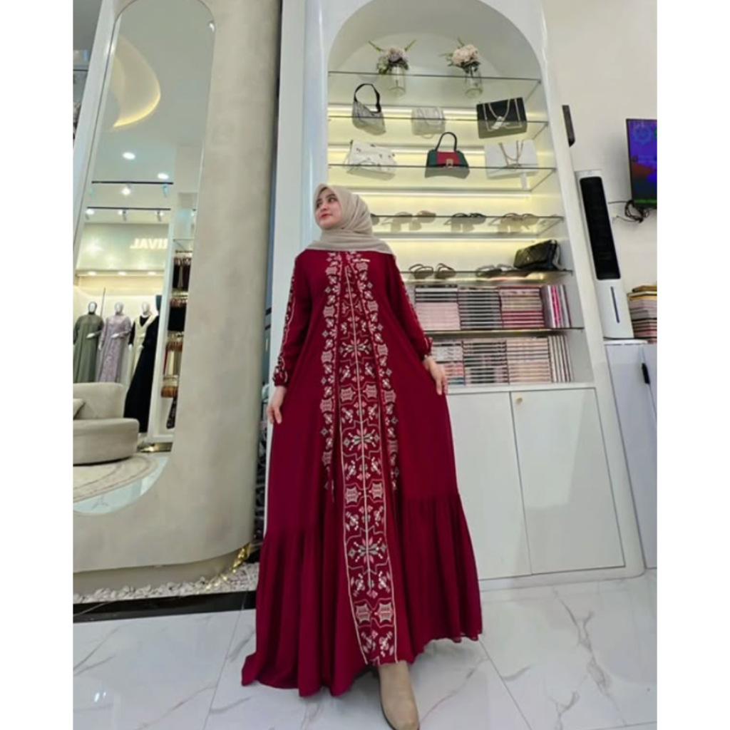 Baju gamis pintu aceh 100 % mirip dengan gambar