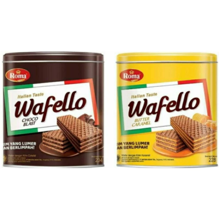 

Roma Wafello Wafer Italian Taste Choco Blast Butter Caramel 234gr