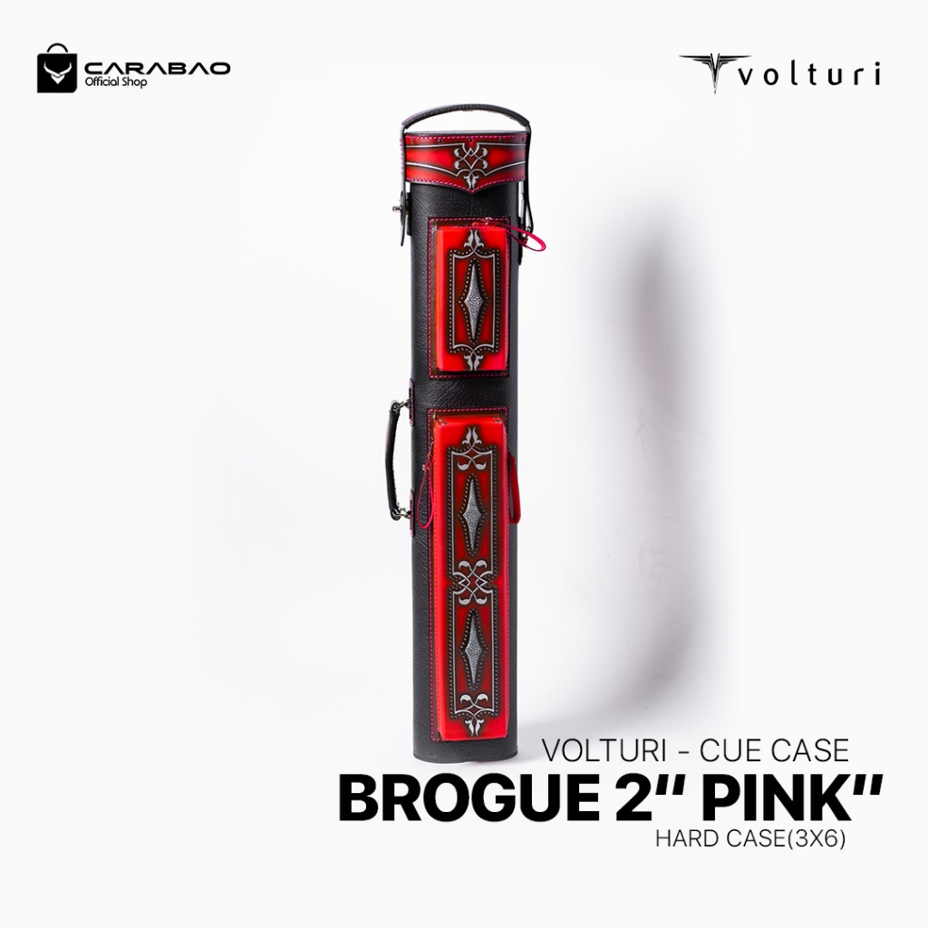 Volturi Cue Case Brogue 2 "Pink" (3x6) - Cue Case Billiard