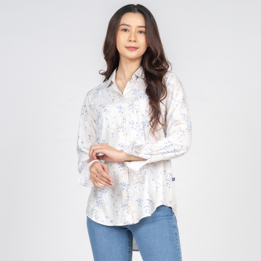 C2 Gracel Blue Kemeja Casual Wanita