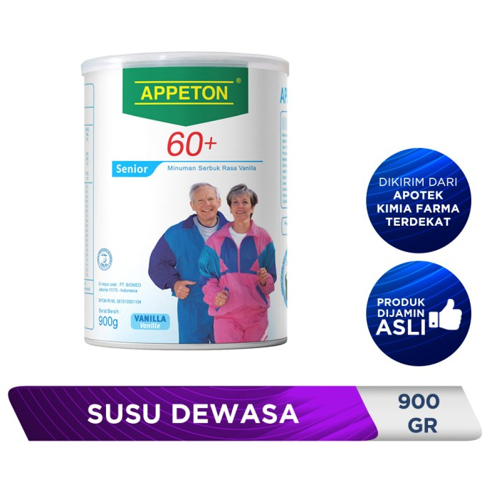 

APPETON 60+ / Susu Lansia - Orang Tua (Vanilla)900 Gram apeton 900gr TF