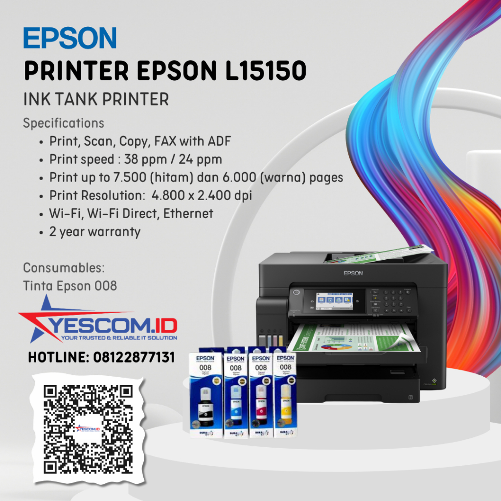 Printer EPSON EcoTank L15150 - A3 Wi-Fi All-in-One Ink Tank