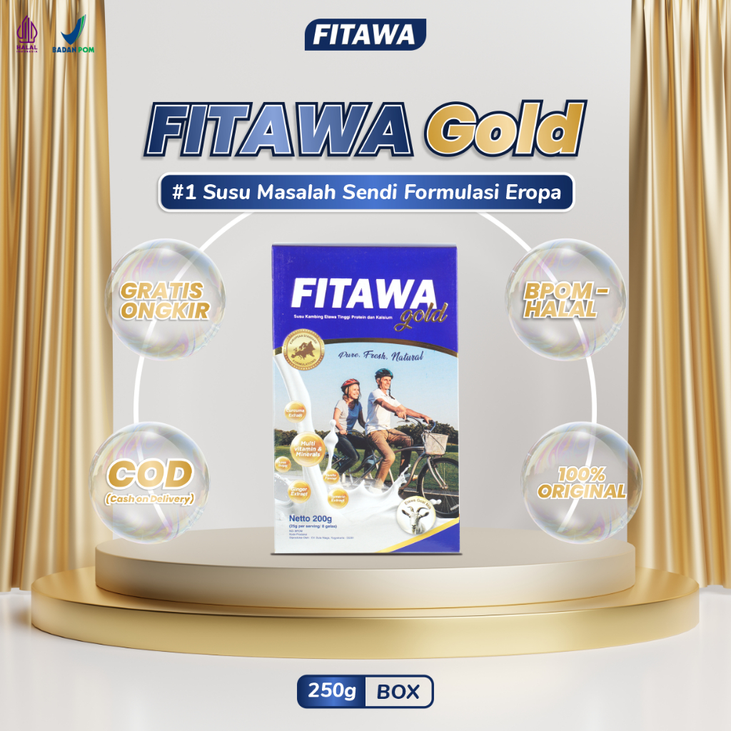 

[Fitawa Gold] Susu Kambing Etawa Bubuk | Multivitamin & Mineral | Solusi Nyeri Sendi