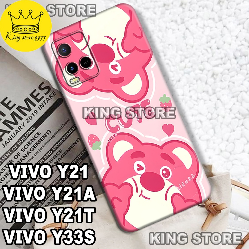 (KS4)  Softcase karet untuk VIVO Y21 Y21A Y21T Y33S Motif gambar Cewek/casing  VIVO Y21 Y21A Y21T Y3