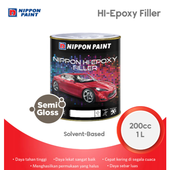 CAT DASAR DEMPUL DUCO NIPPON HI EPOXY FILLER 2 KOMPONEN MOBIL SEPEDA MOTOR