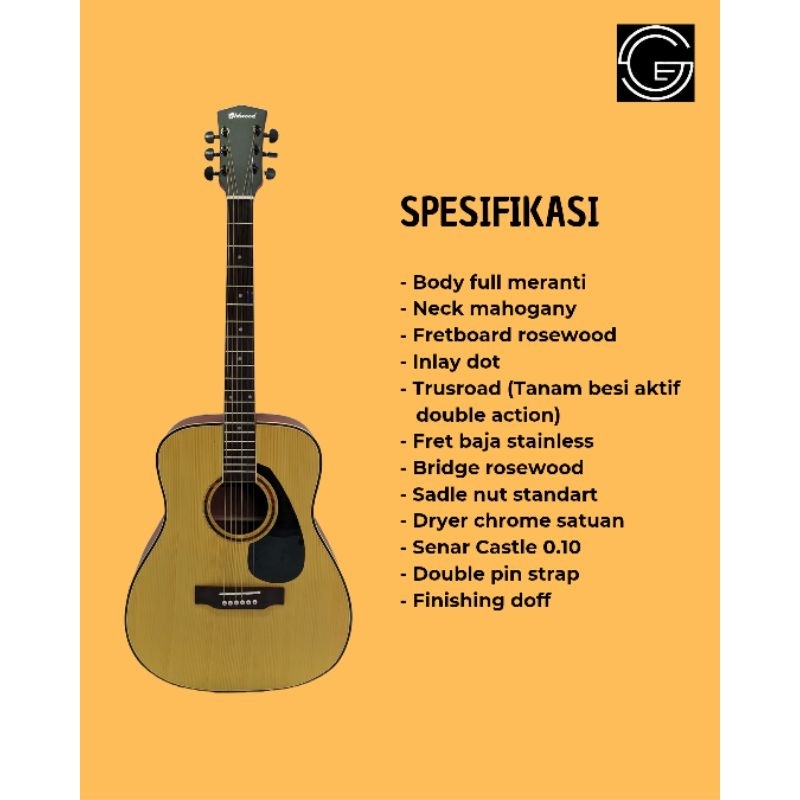 Gitar Akustik Oldwood - Gitar Akustik Elektrik Oldwood - Gitar Akustik