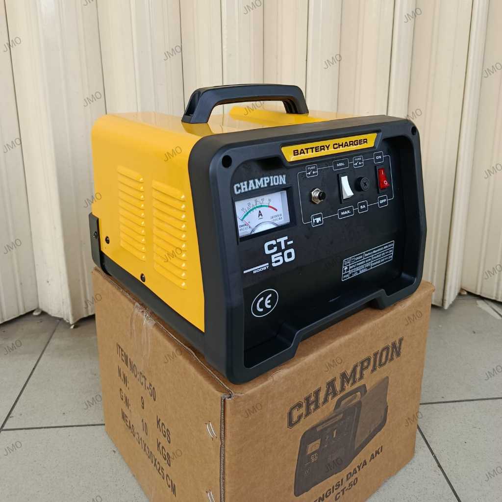 Charger Aki 50 Ampere 12V 24V CHAMPION USA Mobil Motor CT50