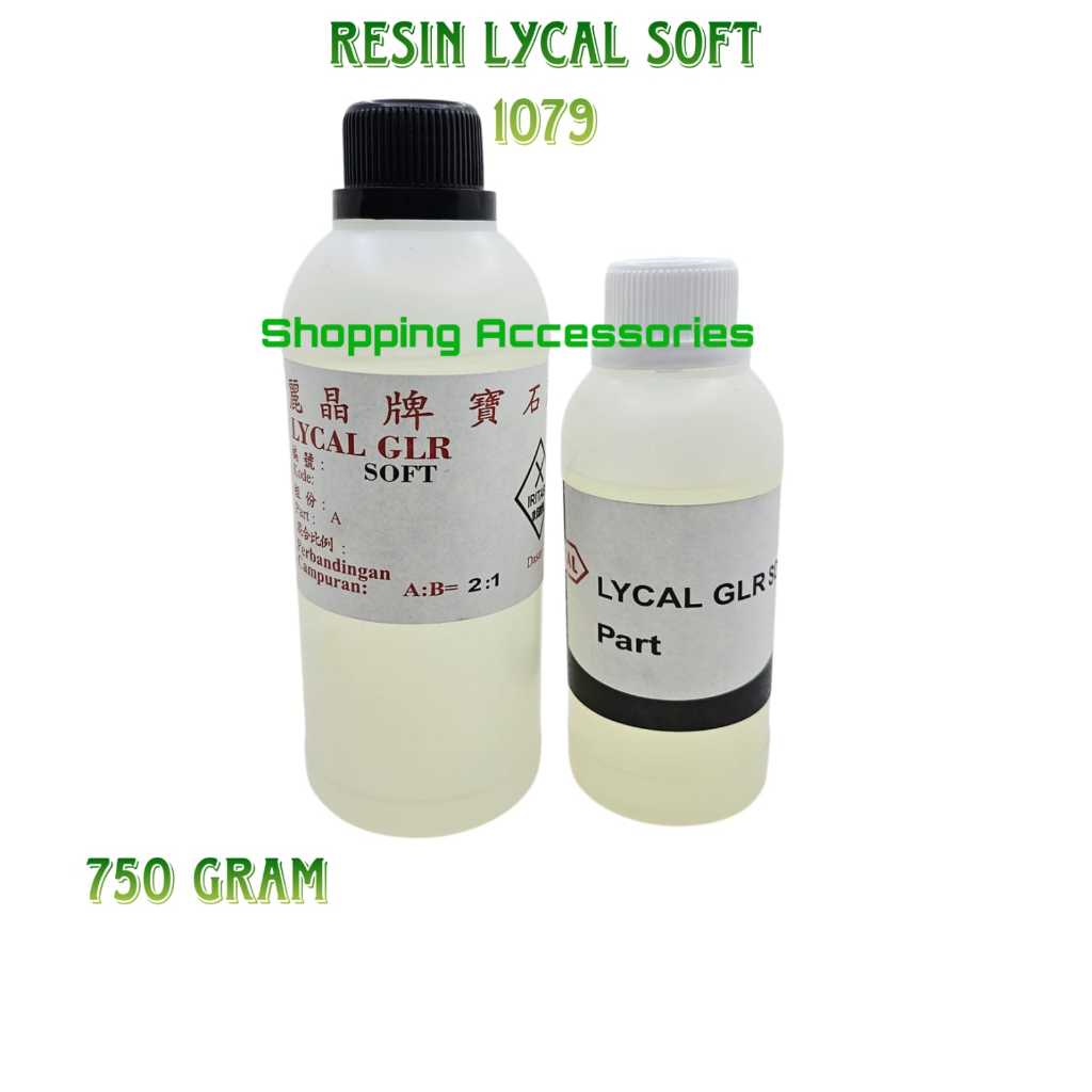 Resin bening Lycal (Lentur) flexible dgn Katalis - Lycal 6079 - 750 gr