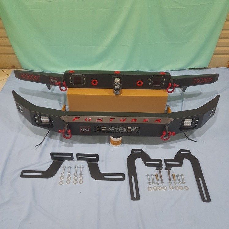 Paket Towing Pelindung Bumper Depan Belakang Mini Mobil Toyota Fortuner 2016 2024 Off Road