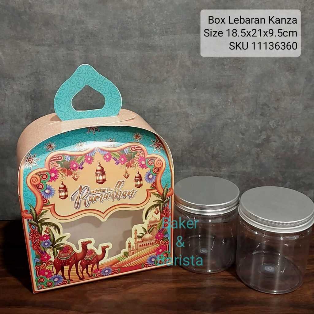 

Box Lebaran 2 Jar Kanza dus kue kering lebaran hampers box eid fitri