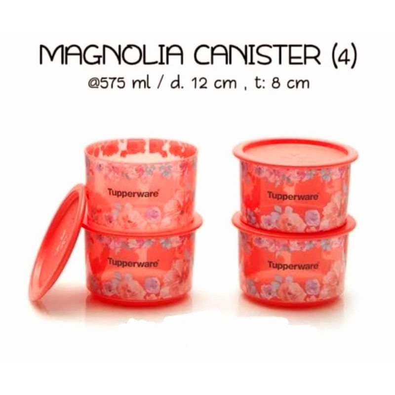 Toples Magnolia canister tupperware 4pcs
