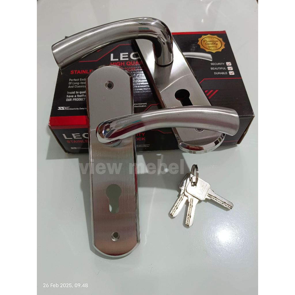 Satu set handle kunci pintu (tanggung)| Handle kunci pintu | Handle kunci pintu rumah