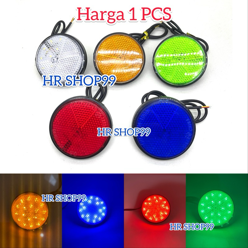 Lampu stop rem bulat universal motor mobil mata kucing stop belakang bulat universal 12volt harga sa