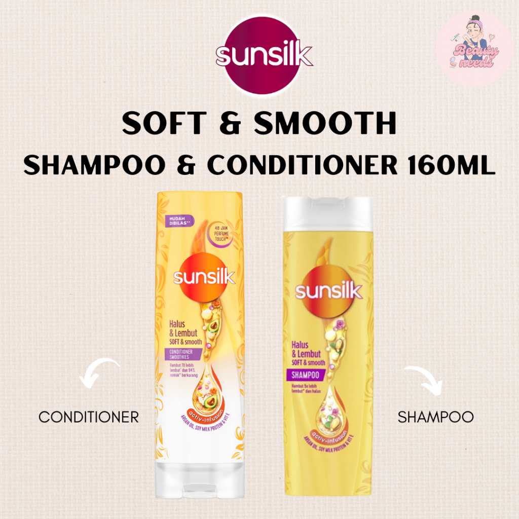 SUNSILK SOFT AND SMOOTH SHAMPOO & CONDITIONER 160ML