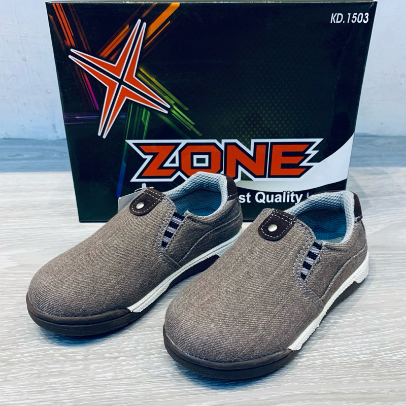 X-Zone Kids - Sepatu Slip-On Casual Anak Laki-laki / Anak Cowok | PMG-4403 - Coklat